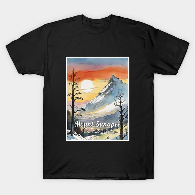 Mount Sunapee ski New hampshire usa T-Shirt by UbunTo